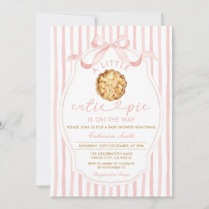 Convite Rosa, uma pequena torta cutie está no caminho Chá 
