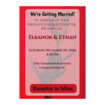 Rosa Única Vermelha Monocromática Suculenta Indo p