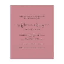 Convite Rosa Velado para Chá de Panela da Futura N