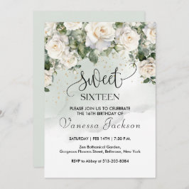 Convite Rosa verde-roxo, cor-de-rosa, 16