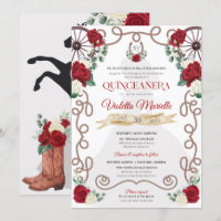 Rosa vermelha de Elegância Russa Charro Quinceaner