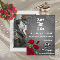 Rosa vermelha e Grunge Textuturado Casamento Salva