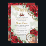 Convite Rosa vermelha Floral Charro Boots Sweet 16 Quincea<br><div class="desc">Personalize este vibrante convite floral vermelho Quinceañera / Sweet 16 aniversários fácil e rapidamente. Basta clicar no botão personalizar para editar os textos, alterar as fontes e as cores das fontes. Apresentando rosas vermelhas brilhantes, botas de cowboy florais adoradas e elementos do oeste selvagem. Itens correspondentes disponíveis no repositório. c)...</div>
