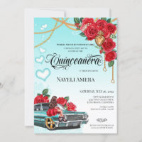 Rosa vermelha Lowrider Chola Chicano Quinceanera