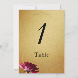 Convite Rosa vermelha no Número da Tabela de Casamento Dou