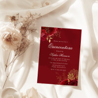 Rosa vermelha Vintage Clássica e Quinceanera Doura