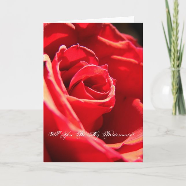 Convite Rosa vermelha, Você Será Minha Porta-Voz? (Frente)