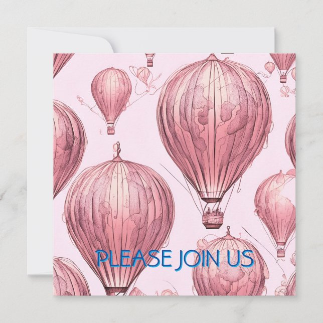 Convite Rosa Vintage  (Frente)