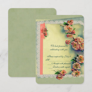 Convite Rosa Vintage RSVP