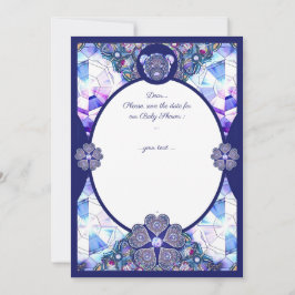 Convite Rosace azul ou vermelho para bebê&criança