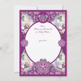 Convite Rosace azul ou vermelho para bebê&criança