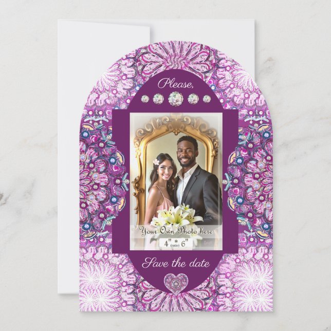 Convite Rosace vermelho cardinal (Frente)