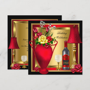 Convite Rosado Dourado Rosas Decorar Garrafa de Vinho Vidr