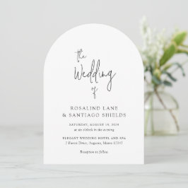 Convite Rosalind Modern Typografia Elegante Casamento