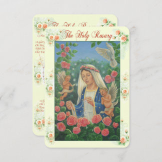 Convite Rosary Prayer Card