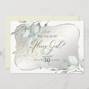 Convite Rosas Amarelos De Aquarela Você Será Minha Menina