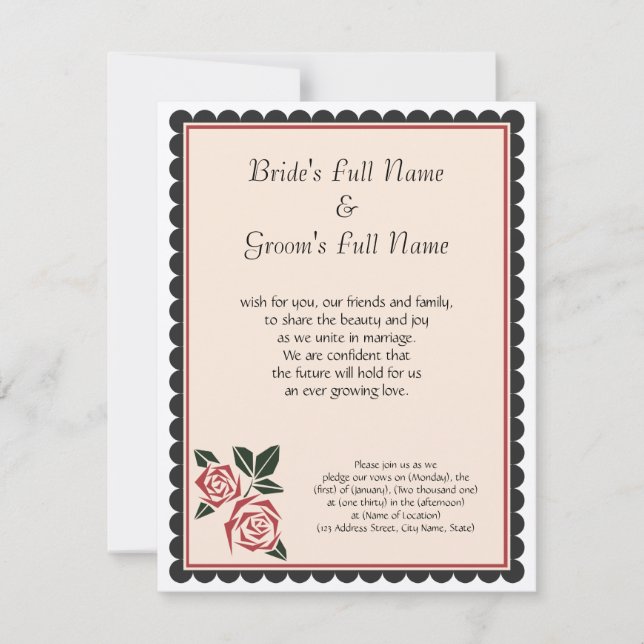 Convite Rosas angulares (Frente)