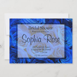 Convite Rosas azuis Elegantes flores azuis florais azuis