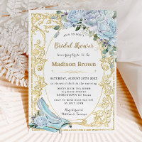 Rosas Azuis Vintage, Chá de panela Dourado Princes