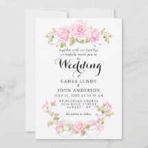 Rosas Bege Romântico e Laço Rosa Casamento