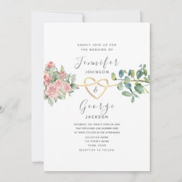 Convite Rosas Blush Floral Pink Casamento