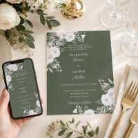 Rosas brancas de marfim musgo verde casamento