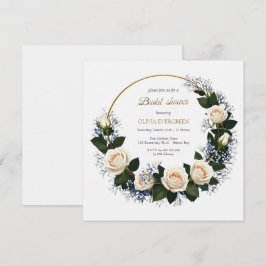 Convite Rosas brancas e Chá de panela respiratório do bebê