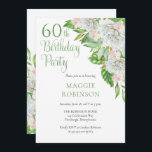 Convite Rosas Brancas Elegantes | Orquídeas 60.a Festa de<br><div class="desc">Celebrando sua 60ª "Festa de aniversário" com elegantes rosas brancas e orquídeas com este design floral em cascata com sutil guião verde-sábio e texto serif. Design composto por Holiday Hearts Design (direitos reservados). O texto do script não é editável, exceto pelo designer. Se você tiver alguma dúvida ou precisar de...</div>