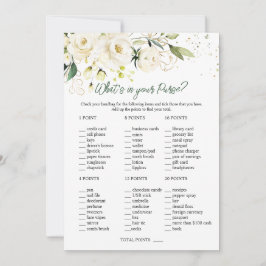 Convite Rosas brancas Greenery Bridal O que há na sua bols