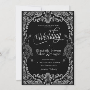 Convite Rosas Cinzas, Casamento Gótico de Listras
