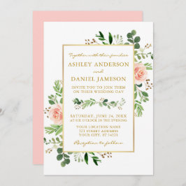 Convite Rosas Cinzentos Cor-de-Vestígio Cor-de-rosa Casame