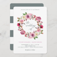 Rosas cor-de-rosa e tiras de Cinzas | Wedding Wrea