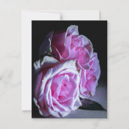 Convite Rosas Cor-de-Rosa e Verde