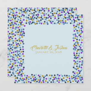 Convite Rosas de algodão Bolinhas Chás do Suite de Casamen