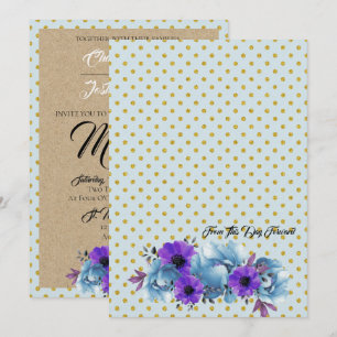 Convite Rosas de algodão russo Cerimônia de casamento