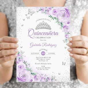 Convite Rosas de Aquarela Puros Quinceanera