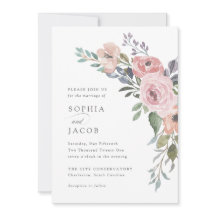 Rosas de aquarela sutil | Casamento