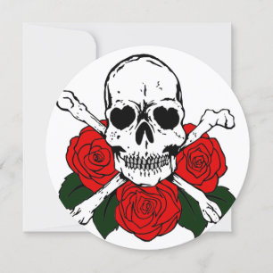 Convite Rosas de caveira