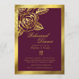 Convite Rosas de colheita de folhas douradas Janto de ensa