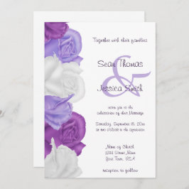 Convite Rosas de Herança Elegante para Casamento