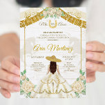 Convite Rosas de marfim e ouro Mis Quince Invite<br><div class="desc">Rosas de marfim e ouro Mis Quince Conite Mis Quince Anos,  15 Aniversário</div>