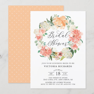 Convite Rosas de pêssego e Chá de panela de excursão Hy