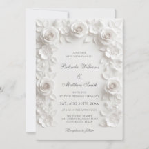 Rosas de Relevo Falso Branco Quadro Barroco Casame