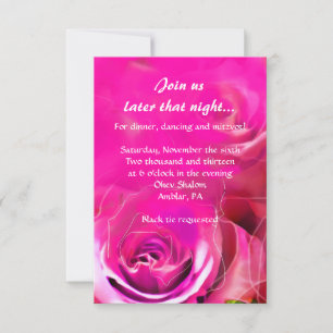 Convite ROSAS DE WATERCOLOR NEON Bat Mitzvah
