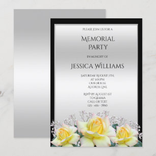 Convite Rosas do Chic Elegant Memorial