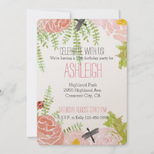 Convite Rosas do Jardim das Águas