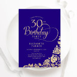 Convite Rosas Dourados e Elegantes Simples<br><div class="desc">Convite de festas simples e elegante em roxo e ouro. Design clássico com rosas, folha de ouro falsa e letra de script de tipografia. A Trendy convida o cartão perfeito para uma festa de na moda. Personalize com seus próprios detalhes. Pode ser personalizado para qualquer idade. Impressos convites Zazzle ou...</div>