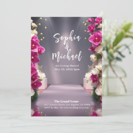 Convite Rosas e Orquídeas Brancas do Cobrir da Revista de