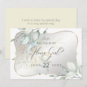 Convite Rosas em Aquarela Amarela Você Será Minha Dama de 