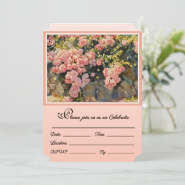 Convite Rosas em Cascata o Convidam para Celebrar